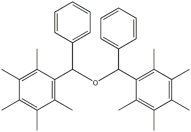 1,2,3,4,5-pentamethyl-6-[[(2,3,4,5,6-pentamethylphenyl)(phenyl)methoxy](phenyl)methyl]benzene,,结构式