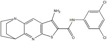 5-amino-N-(3,5-dichlorophenyl)-7-thia-1,9-diazatetracyclo[9.2.2.0~2,10~.0~4,8~]pentadeca-2,4(8),5,9-tetraene-6-carboxamide 结构式