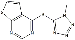 4-[(1-methyl-1H-1,2,3,4-tetraazol-5-yl)thio]thieno[2,3-d]pyrimidine Structure