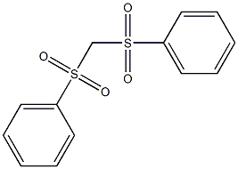 1-{[(phenylsulfonyl)methyl]sulfonyl}benzene Struktur