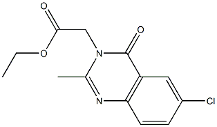 ethyl 2-[6-chloro-2-methyl-4-oxo-3(4H)-quinazolinyl]acetate Structure