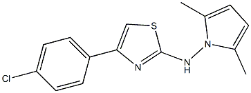 N2-(2,5-dimethyl-1H-pyrrol-1-yl)-4-(4-chlorophenyl)-1,3-thiazol-2-amine Structure