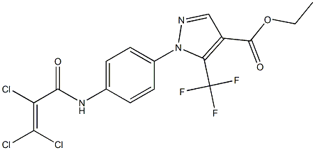 ethyl 1-{4-[(2,3,3-trichloroacryloyl)amino]phenyl}-5-(trifluoromethyl)-1H-pyrazole-4-carboxylate Structure