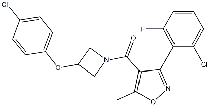 [3-(2-chloro-6-fluorophenyl)-5-methyl-4-isoxazolyl][3-(4-chlorophenoxy)-1-azetanyl]methanone,,结构式