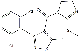 [3-(2,6-dichlorophenyl)-5-methylisoxazol-4-yl][2-(methylthio)-4,5-dihydro-1H-imidazol-1-yl]methanone Structure
