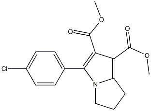dimethyl 5-(4-chlorophenyl)-2,3-dihydro-1H-pyrrolizine-6,7-dicarboxylate Struktur