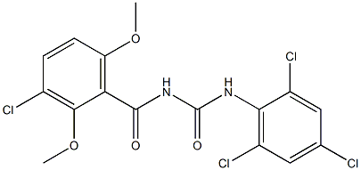 N-(3-chloro-2,6-dimethoxybenzoyl)-N'-(2,4,6-trichlorophenyl)urea Structure