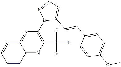 methyl 4-(2-{1-[3-(trifluoromethyl)-2-quinoxalinyl]-1H-pyrazol-5-yl}vinyl)phenyl ether Structure