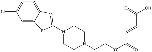 4-{2-[4-(6-chloro-1,3-benzothiazol-2-yl)piperazino]ethoxy}-4-oxobut-2-enoic acid,,结构式