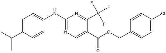 4-chlorobenzyl 2-(4-isopropylanilino)-4-(trifluoromethyl)pyrimidine-5-carboxylate,,结构式