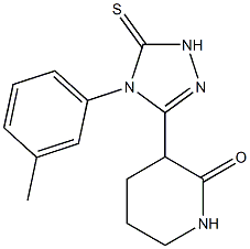 3-[4-(3-methylphenyl)-5-thioxo-4,5-dihydro-1H-1,2,4-triazol-3-yl]piperidin-2-one Struktur