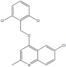 6-chloro-4-[(2,6-dichlorobenzyl)oxy]-2-methylquinoline 结构式