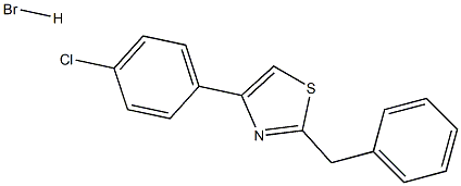 2-benzyl-4-(4-chlorophenyl)-1,3-thiazole hydrobromide 化学構造式