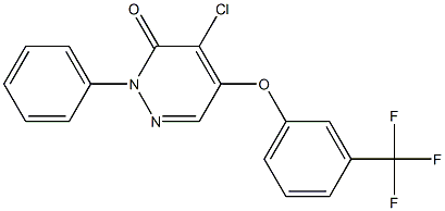 4-chloro-2-phenyl-5-[3-(trifluoromethyl)phenoxy]-2,3-dihydropyridazin-3-one 结构式