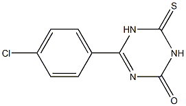 4-(4-chlorophenyl)-6-thioxo-1,2,5,6-tetrahydro-1,3,5-triazin-2-one,,结构式