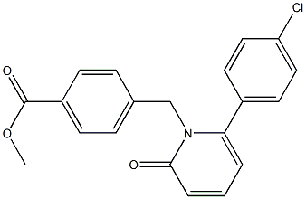 methyl 4-{[2-(4-chlorophenyl)-6-oxo-1(6H)-pyridinyl]methyl}benzenecarboxylate,,结构式