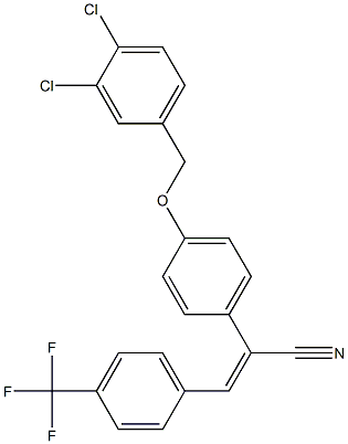 2-{4-[(3,4-dichlorobenzyl)oxy]phenyl}-3-[4-(trifluoromethyl)phenyl]acrylonitrile Structure