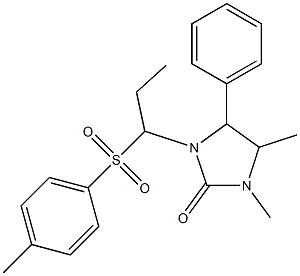 1,5-dimethyl-3-{1-[(4-methylphenyl)sulfonyl]propyl}-4-phenyltetrahydro-2H-imidazol-2-one Structure