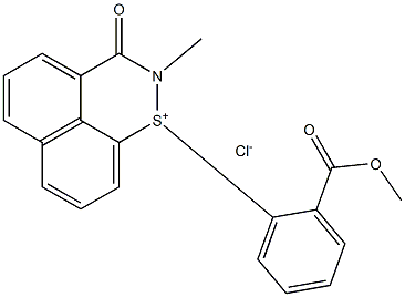 1-[2-(methoxycarbonyl)phenyl]-2-methyl-3-oxo-2,3-dihydronaphtho[1,8-de][1,2 ]thiazin-1-ium chloride,,结构式