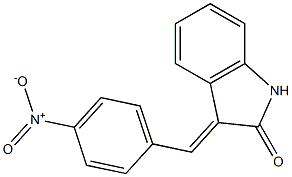 3-(4-nitrobenzylidene)indolin-2-one 化学構造式