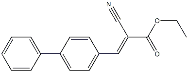 ethyl 3-[1,1'-biphenyl]-4-yl-2-cyanoacrylate 化学構造式