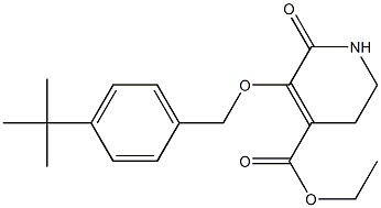 ethyl 5-{[4-(tert-butyl)benzyl]oxy}-6-oxo-1,2,3,6-tetrahydro-4-pyridinecarboxylate 结构式