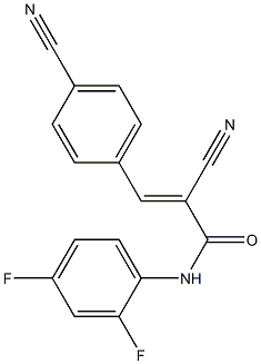 N1-(2,4-difluorophenyl)-2-cyano-3-(4-cyanophenyl)acrylamide Structure