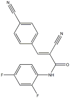 N1-(2,4-difluorophenyl)-2-cyano-3-(4-cyanophenyl)acrylamide,,结构式