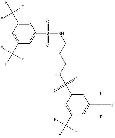 N1-[3-({[3,5-di(trifluoromethyl)phenyl]sulfonyl}amino)propyl]-3,5-di(trifluoromethyl)benzene-1-sulfonamide Struktur