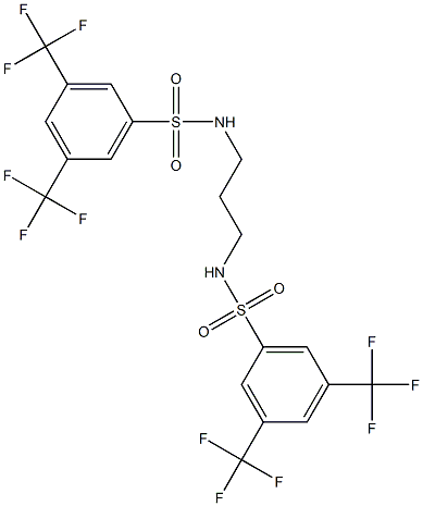 N1-[3-({[3,5-di(trifluoromethyl)phenyl]sulfonyl}amino)propyl]-3,5-di(trifluoromethyl)benzene-1-sulfonamide 化学構造式