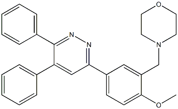 4-[5-(5,6-diphenylpyridazin-3-yl)-2-methoxybenzyl]morpholine Struktur