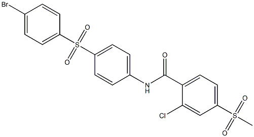 N-{4-[(4-bromophenyl)sulfonyl]phenyl}-2-chloro-4-(methylsulfonyl)benzenecarboxamide Structure