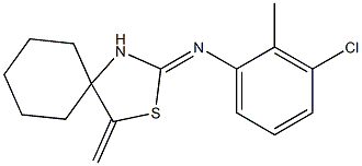 N1-(4-methylidene-3-thia-1-azaspiro[4.5]dec-2-yliden)-3-chloro-2-methylaniline 结构式