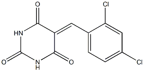 5-(2,4-dichlorobenzylidene)hexahydropyrimidine-2,4,6-trione Struktur