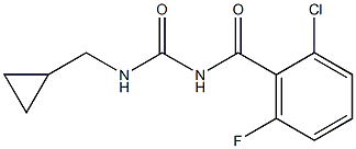 N-(2-chloro-6-fluorobenzoyl)-N'-cyclopropylmethylurea 化学構造式