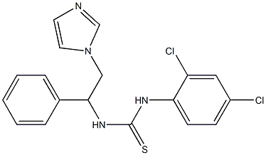 N-(2,4-dichlorophenyl)-N'-[2-(1H-imidazol-1-yl)-1-phenylethyl]thiourea 化学構造式