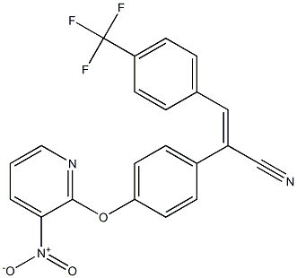 2-{4-[(3-nitro-2-pyridyl)oxy]phenyl}-3-[4-(trifluoromethyl)phenyl]acrylonitrile,,结构式