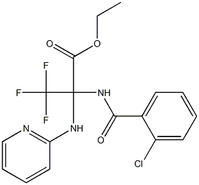 ethyl 2-[(2-chlorobenzoyl)amino]-3,3,3-trifluoro-2-(2-pyridylamino)propanoate Structure