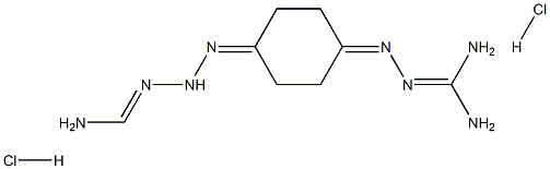 N'-{4-[2-(diaminomethylidene)hydrazono]cyclohexyliden}aminomethanehydrazonamide dihydrochloride 化学構造式