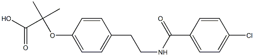 2-(4-{2-[(4-chlorobenzoyl)amino]ethyl}phenoxy)-2-methylpropanoic acid