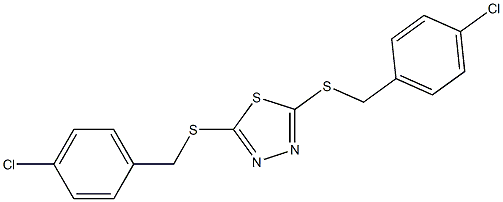 2,5-di[(4-chlorobenzyl)thio]-1,3,4-thiadiazole 化学構造式