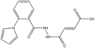 4-oxo-4-{2-[2-(1H-pyrrol-1-yl)benzoyl]hydrazino}but-2-enoic acid 化学構造式