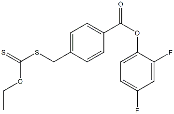 2,4-difluorophenyl 4-{[(ethoxycarbothioyl)thio]methyl}benzoate 结构式