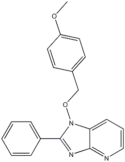 1-[(4-methoxybenzyl)oxy]-2-phenyl-1H-imidazo[4,5-b]pyridine 结构式