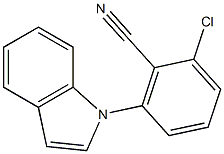 2-chloro-6-(1H-indol-1-yl)benzenecarbonitrile 结构式