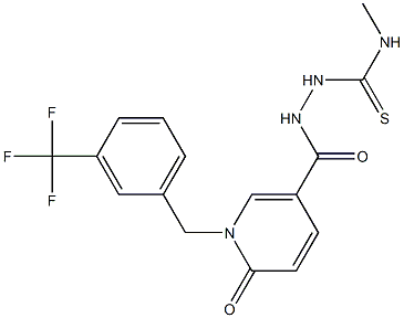 N-methyl-2-({6-oxo-1-[3-(trifluoromethyl)benzyl]-1,6-dihydro-3-pyridinyl}carbonyl)-1-hydrazinecarbothioamide Structure