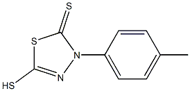 5-mercapto-3-(4-methylphenyl)-2,3-dihydro-1,3,4-thiadiazole-2-thione 化学構造式