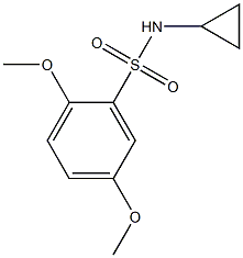 N1-cyclopropyl-2,5-dimethoxybenzene-1-sulfonamide Structure