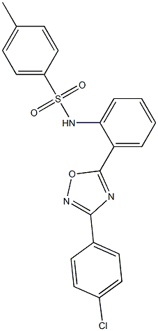 N1-{2-[3-(4-chlorophenyl)-1,2,4-oxadiazol-5-yl]phenyl}-4-methylbenzene-1-sulfonamide Structure