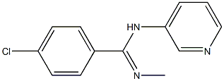 4-chloro-N'-methyl-N-(3-pyridinyl)benzenecarboximidamide Structure